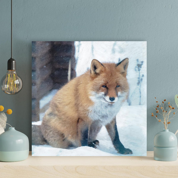 Towel Holder Wall Mounted Towel Rack Portrait of A Red Fox