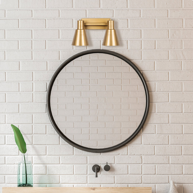 Elegant Gold Wall Lamp, Metal Body, 15.0 x 8.3 x 8.3 inches | Cap Diameter: 5.5 inches, Height: 5.1 inches | 2 x E27 Socket (Max 40W) | IP20 Rated, Scandinavian Design, Perfect for Glam Home Decor
