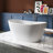 61 Inch Freestanding Solid Surface Soaking Bathtub