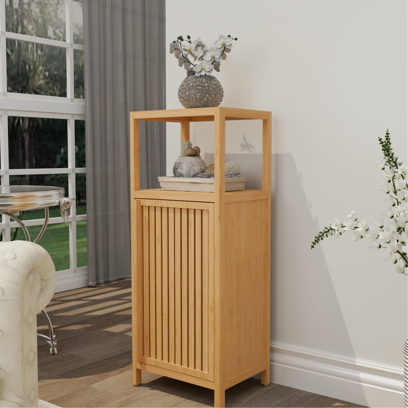 42,05 pouces casier de porte simple autoportant avec une tablette, 2 tablettes ouvertes, utilisation multi-scène, pour la chambre à coucher et la salle de bain 41 pouces facile à assembler, idéal