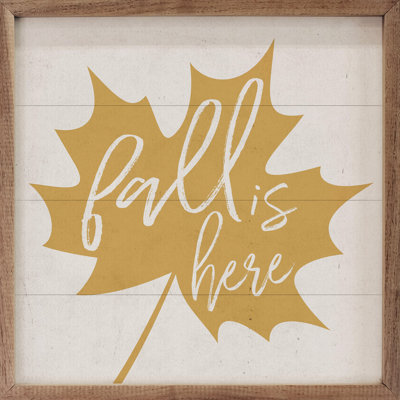 Fall Is Here Gold Leaves - blanc
