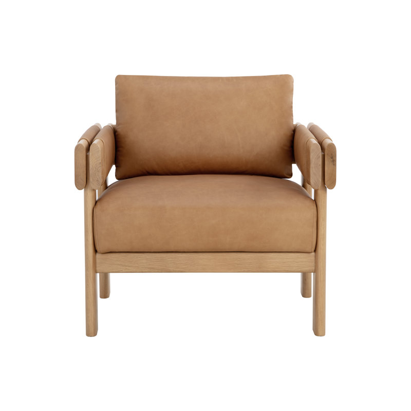 Lounge Chair, Brown Genuine Leather