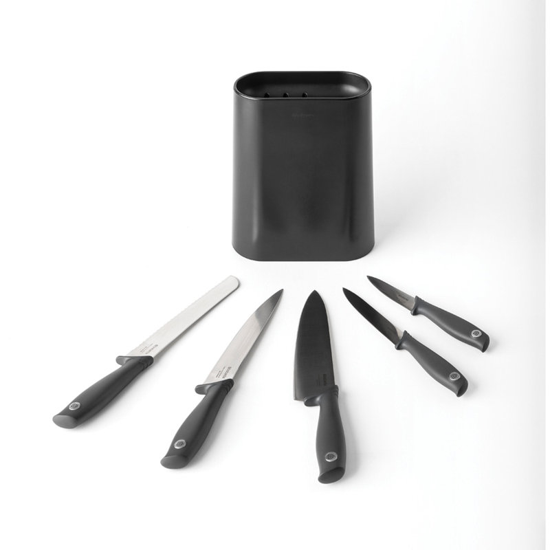 Brabantia 5 Piece Knife Set with Block
