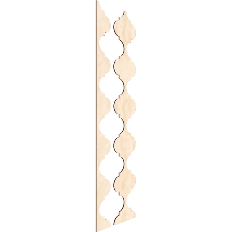 Ensemble de panneau mural décoratif en lattes de bois réglables Marrakesh, H 47 po x l 7,12 po x P 0,25 po, Bouleau
