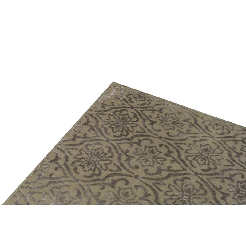 Damask Area Rug in Beige