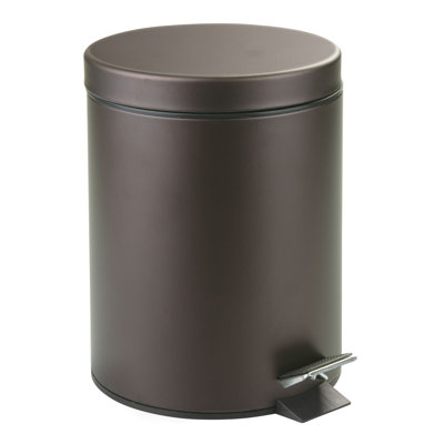 Metal Step Trash Can with Lid, 5 Liter Waste Basket Bin with Insert, 8" x 8" x 11"