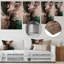 Décoration murale géométrique moderne en métal rose et vert Inner Worlds of Marble II-530194929