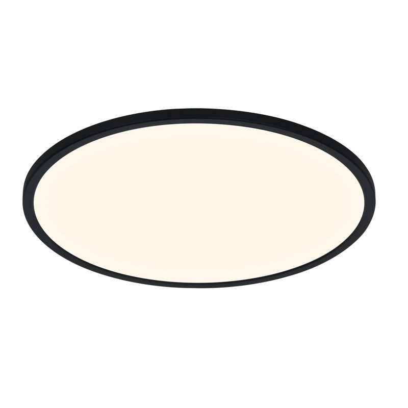 LED Flush Mount, Black, 2.3cm H x 42cm W x 42cm D