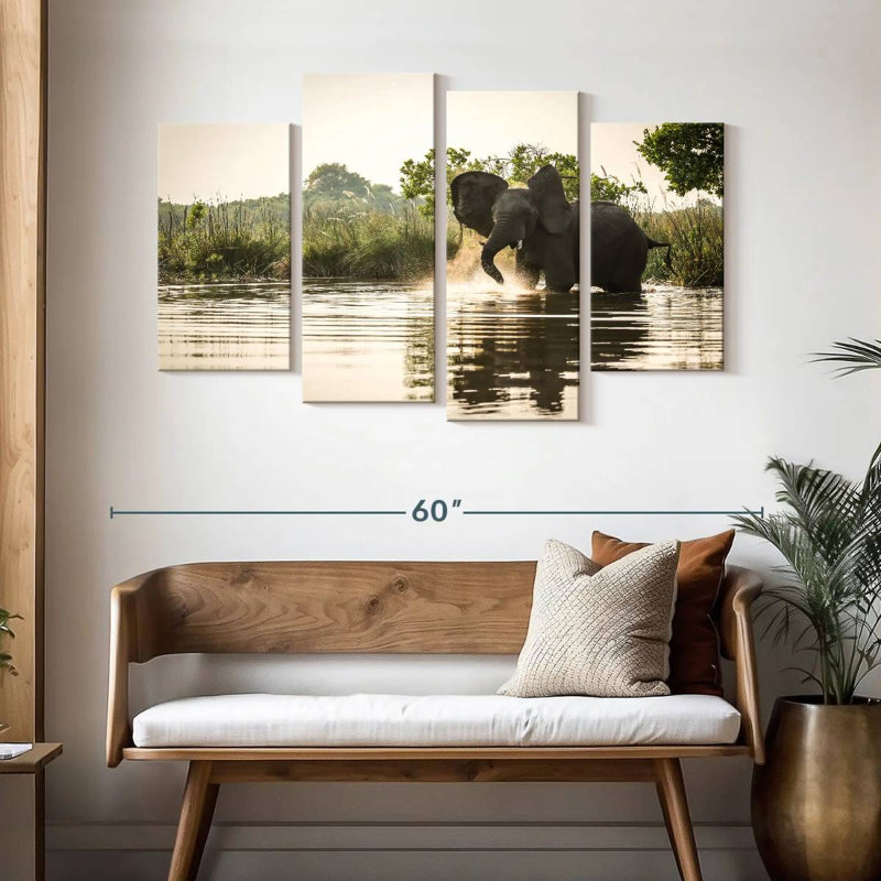 Brampt Elephant River Play, 32" H x 52" W