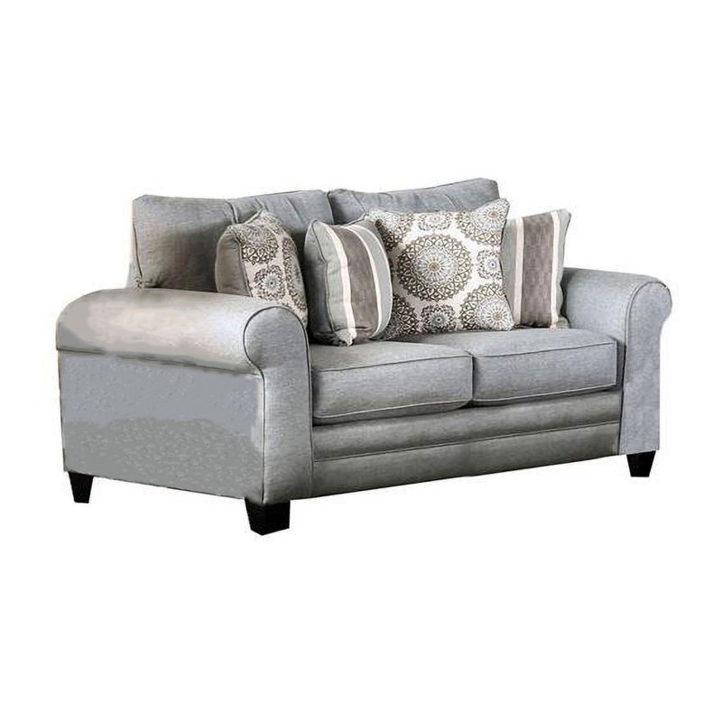 Causeuse transitionnelle l 65,4 po, bleu gris