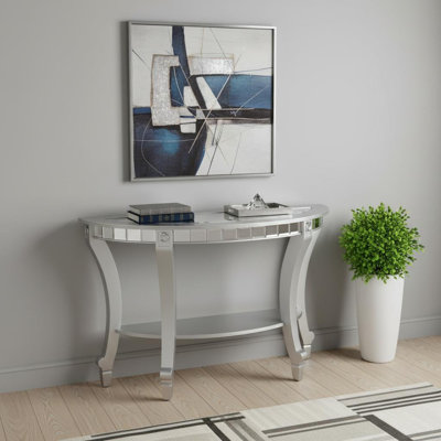Console à miroir en demi-lune pour vestibule ou couloir | Idée de cadeau