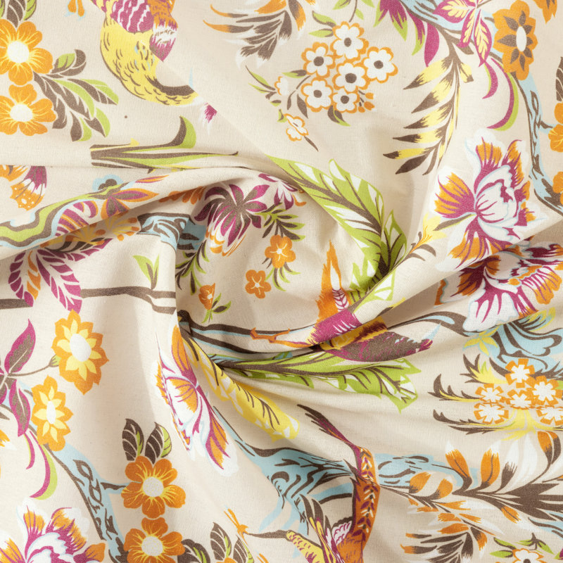 Ensemble de courtepointe simple à motif floral festonné et aquarelle Lilou Leilani
