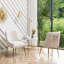 Chaise d'appoint en velours beige Baudel-1563904538