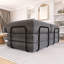 Canapé-lit modulaire en L en velours côtelé-1131946831