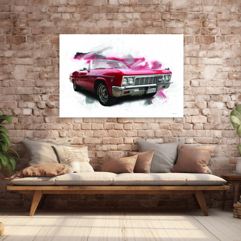 Chevy Impala classique rétro, art rétro, H 40 po x l 60 po
