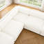 Modulaire 6 avec rangement, revêtement en chenille blanc, salon contemporain, canapé modulaire ergonomique 6, chenille douce-1030583655