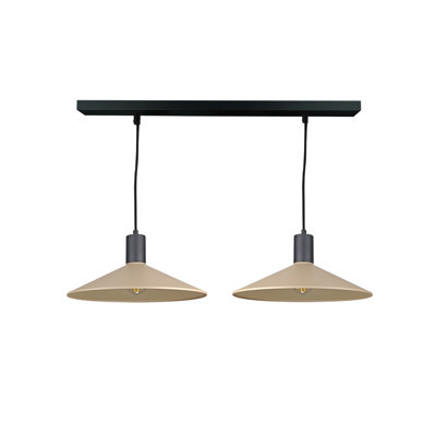 2 - Light Matte Black Dome Pendant