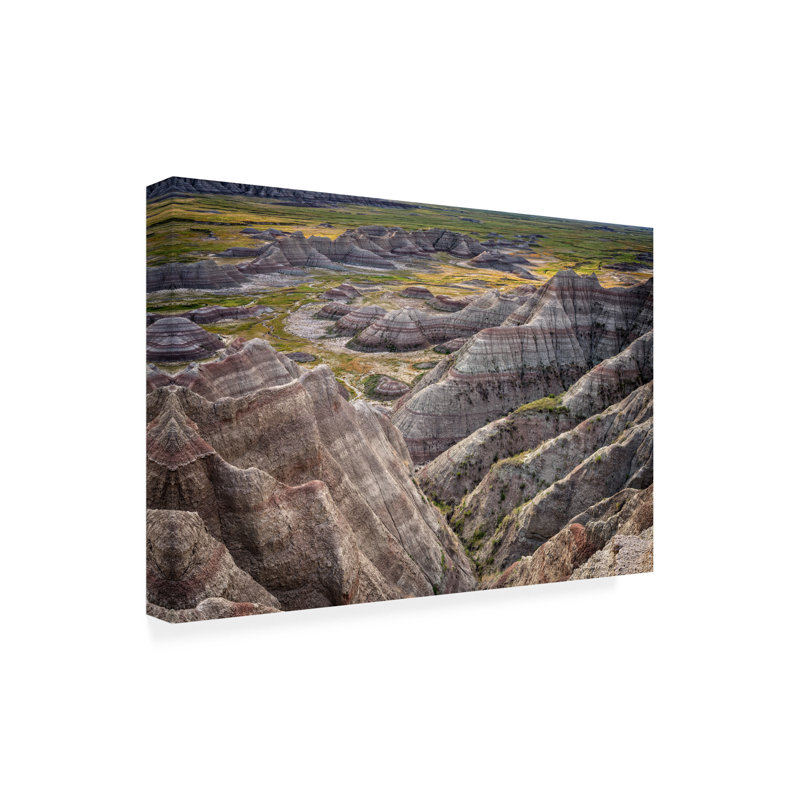 Art mural sur toile tendue - «Badlands III» de Rick Berk pour décoration de salon, de chambre à coucher ou de bureau - 16 x 24