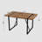 55 Inch Modern Rustic Industrial Dark Wood Tone MDF Dining Table, 1.5" Thick Tabletop & Black Rectangular Metal Legs, Home Kitchen Dinner Table For 4-6 People-1237272166