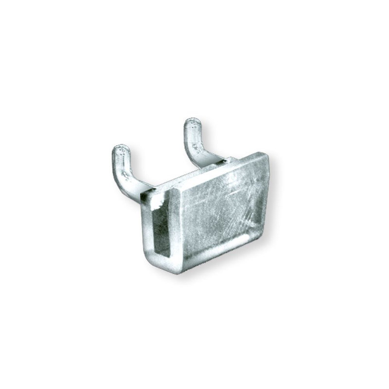 1.125"W x 0.5"D x 0.75"H Plastic U-Hook: 0.148" Diameter, 20-Pack