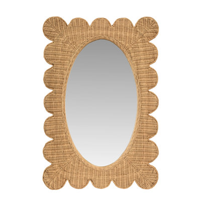 Rectangle Rattan Mirror