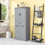 Armoire de rangement pour salle de bain avec deux paniers à linge et tiroir-307763247