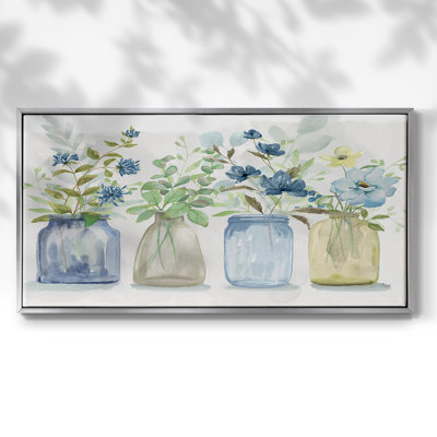 Blue Pickings - Toile tendue avec châssis encadré - Prêt à accrocher