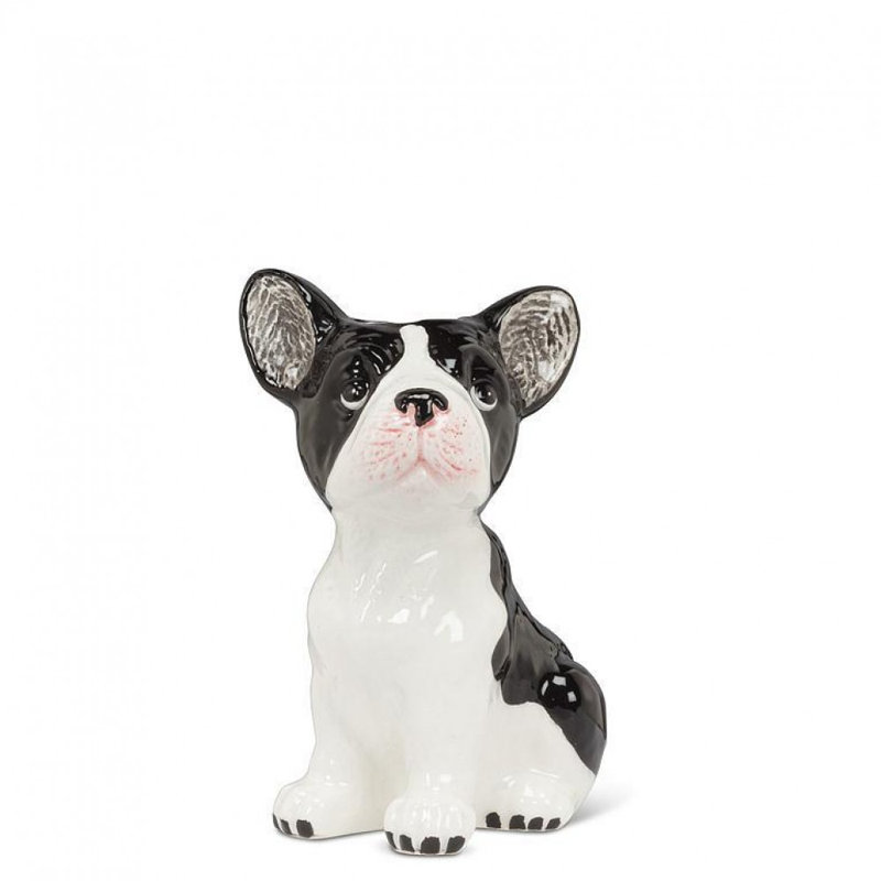 Vase de bouledogue français assis