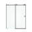 60" W X 76" H Sliding Frameless Shower Door In Matte Black With Clear Glass