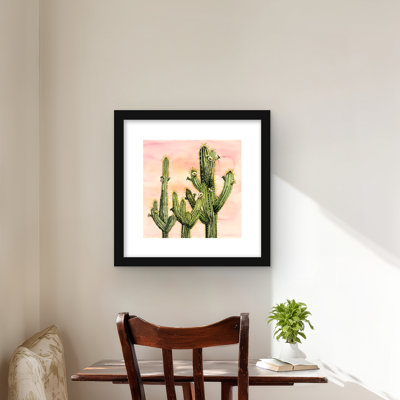 Weberocereus Cactus - Framed Matted Print for Bedroom Decor