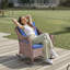 Chaise berçante d'extérieur à dossier haut en rotin Quirama-116787764