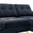 Basic Sectional Sofa, 110.6" L-Shape Convertible  Sofa Couch With Movable Ottoman