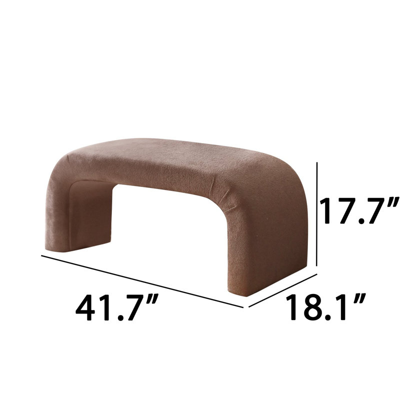 Banc rembourré Ziyear Teddy, Brun