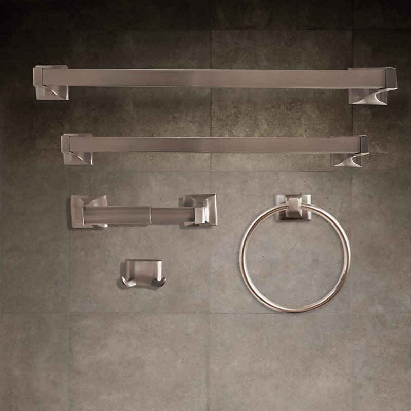 5 - Piece Bathroom Hardware Set, Satin Brass