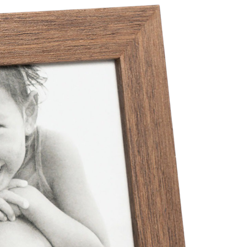 Cadre pour photo simple en bois embossé, Noyer clair, 8 po x 10 po