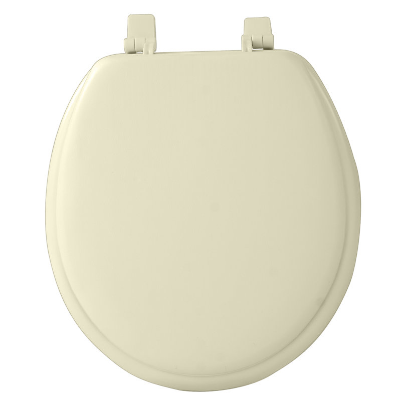 Fantasia Woven Trends Vinyl Toilet Seat for Bathroom with Lid Set, Bone, Standard
