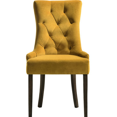 Chaises d'appoint de salle à manger jaunes (2) - Support rembourré pour 2 dossiers supplémentaires
