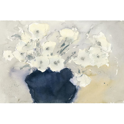 White Bouquet - Wrapped Canvas Painting