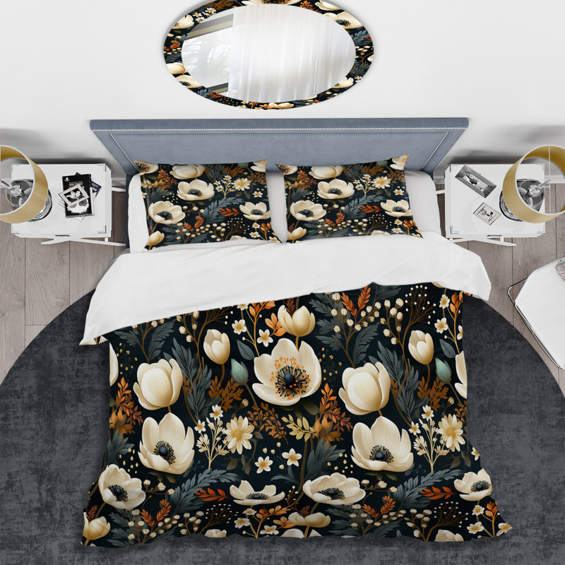 Ensemble de housse de couette floral Vintage Classic, Housse de couette pour très grand lit et 2 très