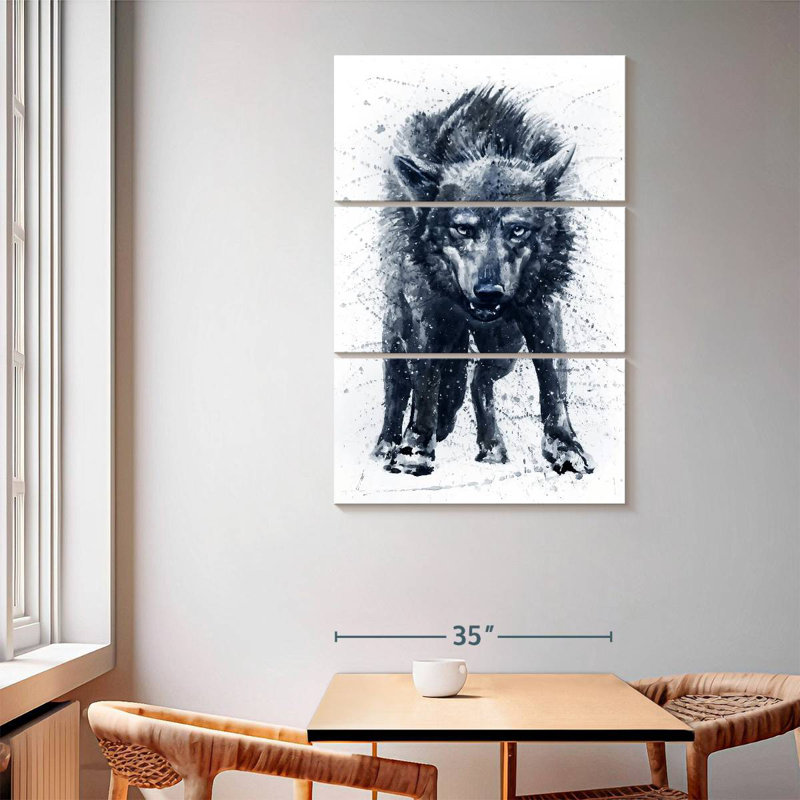 Brampt Angry Wolf, 65" H x 42" W