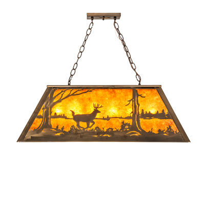 Luminaire suspendu 33 po Long Deer At Lake Oblong