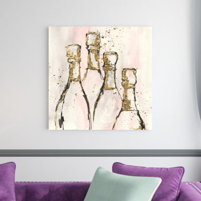 «Champagne Is Grand II» par Chris Paschke, reproduction d'art sur toile tendue
