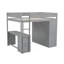 Lit mezzanine double en bois avec garde-robe et bureau à 2 tiroirs avec armoire, gris-2116888774