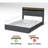Storage-Focused Queen Size Upholstered Platform Bed Frame, Sturdy Metal and MDF Construction with Classic Gray Accent, Built-in LED and Charging