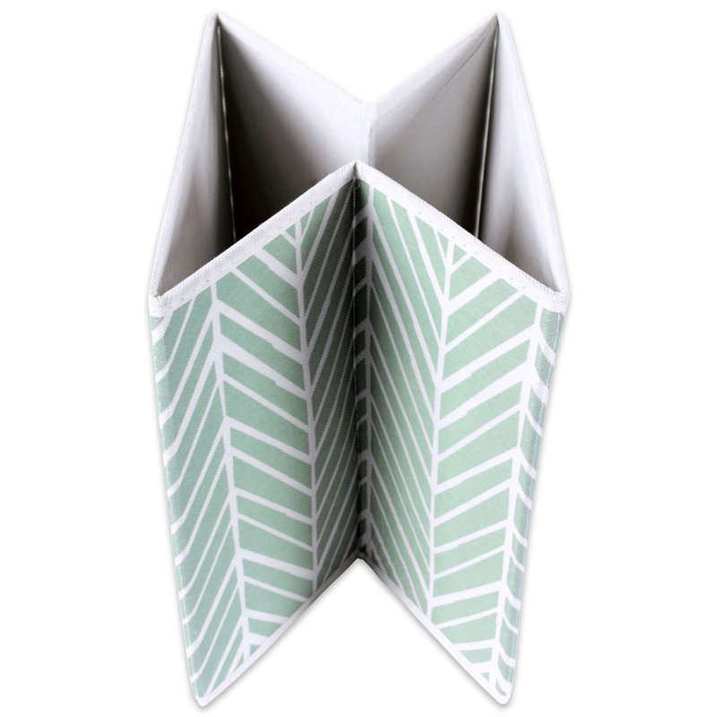 Ebern Designs Amarillis Fabric Bin, 11" H x 11" W x 11" D, Mint
