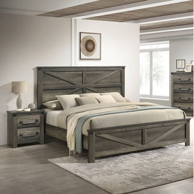 Ensemble de lit 3 pièces Rustic Grey