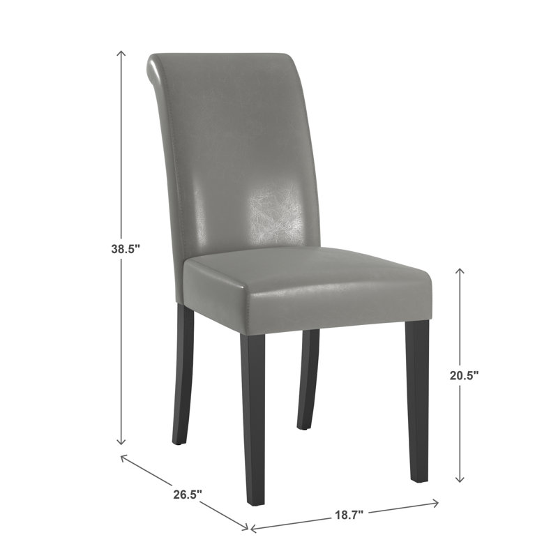Ensemble de salle à manger Norwell, Ensemble de cinq pièces : table, quatre chaises, Gris