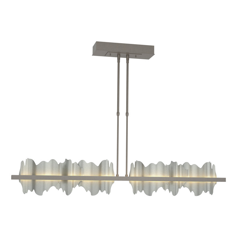 Hildene 1 - Light Unique Linear LED Pendant, Dark Smoke, Vintage Platinum