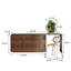 Coiffeuse extensible en bois massif 47,24 "avec miroir de maquillage et tabouret de maquillage