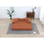 Canapé-lit convertible avec coussin cylindrique - Coussin pliant en velours côtelé avec cadre de forme fixe pour le salon, la chambre à coucher, le salon, le studio - ORANGE